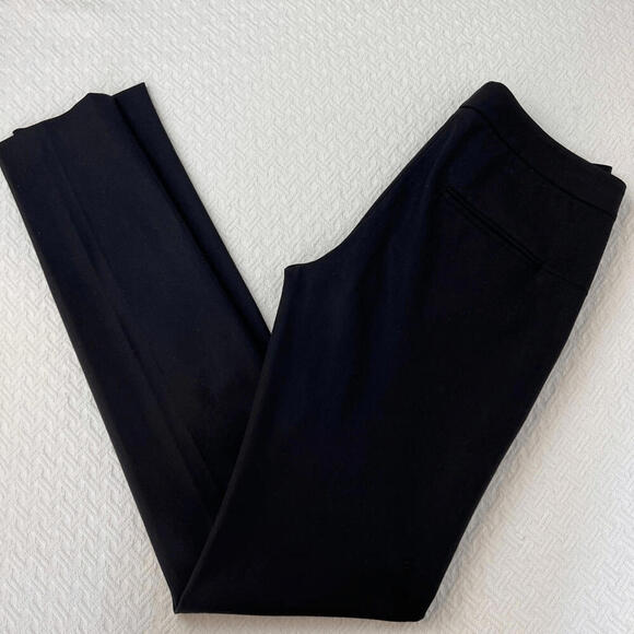 Theory Women's Size 4 Black Wool Ponte Ankle Dress Pants Trousers Workwear - Picture 1 of 15